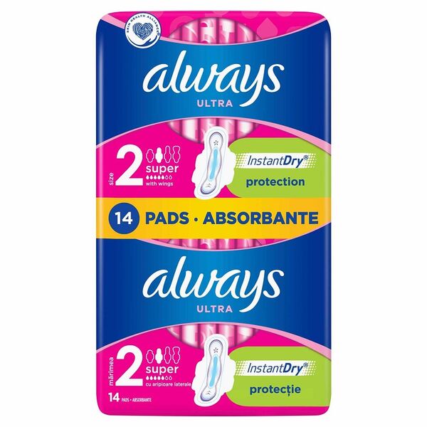 Always Duo Sanitary  Pads Super Plus 14pcs