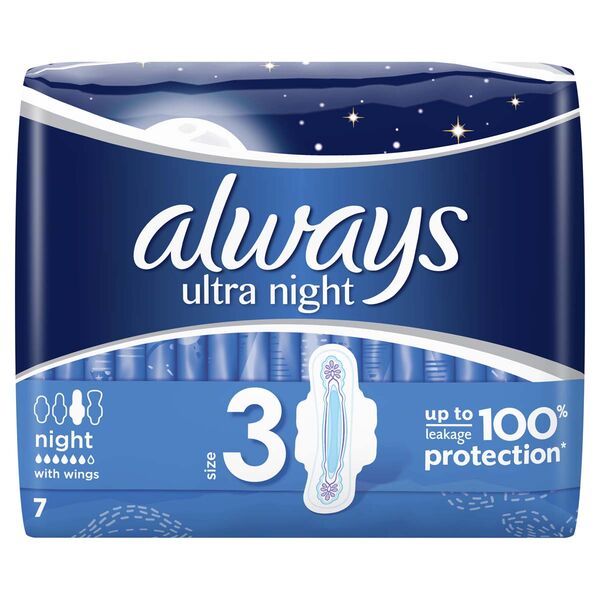 Always Sanitary Pads Ultra Plus Night 7pcs