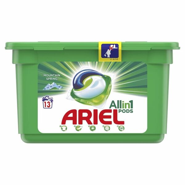Ariel Detergent Pods Mountain Spring 13pcs