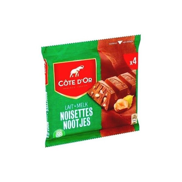Côte d'Or Milk Hazelnut Bars 4 x 45 g