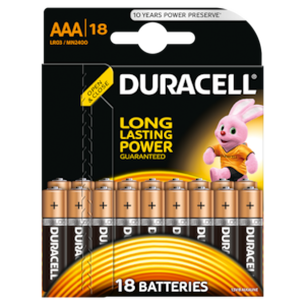 Duracell Battery Basic AAAK 18