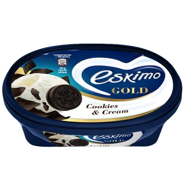 ESKIMO GOLD COOKIES AND CREAM 900ML/450G