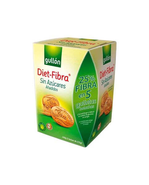 Gullon Diet Fibra sin Azúcares Caja 450 g