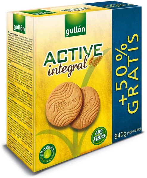 Gullon Fibra Active 560 g + 50% Gratis 840 g