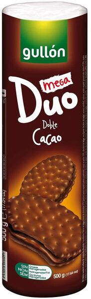 Gullon Mega Duo Doble Cacao Paquete 500 g