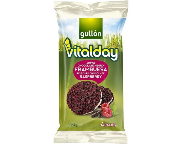 Gullon Tortitas Arroz Choco Negro y Frambuesa 122,4 g