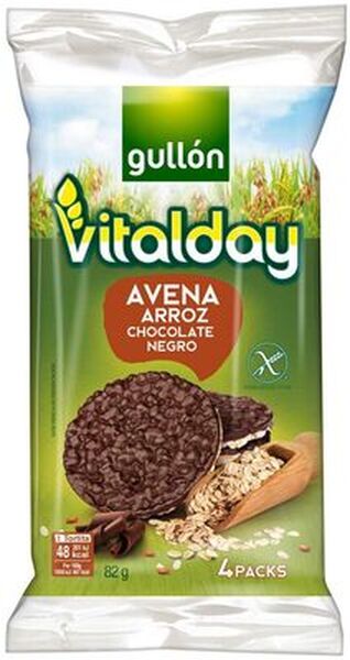 Gullon Tortitas Avena y Arroz con Choco Negro 82 g