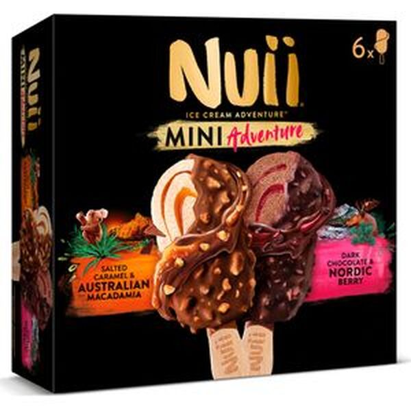 NUII Salted Caramel + Dark Berry 6x55ml