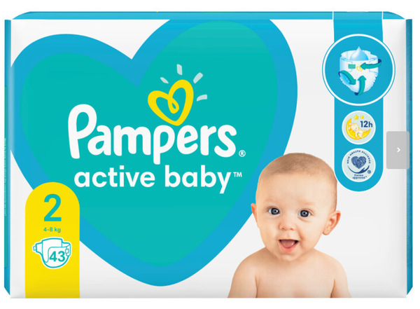 PAMPERS 2 ACT BABY 4-8KG CP(43)