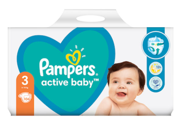 PAMPERS 3 AB 6-10KG GPP(104)