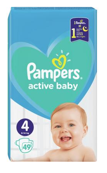 PAMPERS 4 AB 9-14KG VP(49)