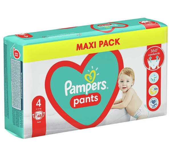 PAMPERS 4 PANTS ACTIVE BABY 9-15KG VPP(48)