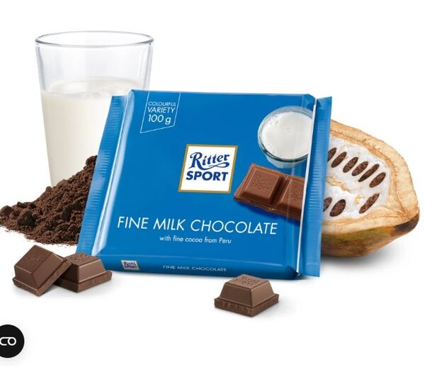 Ritter Sport Fine Milk Chocolate 35% Cocoa 100 g