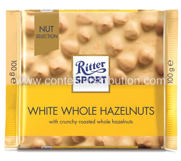 Ritter Sport White Whole Hazelnuts 100 g