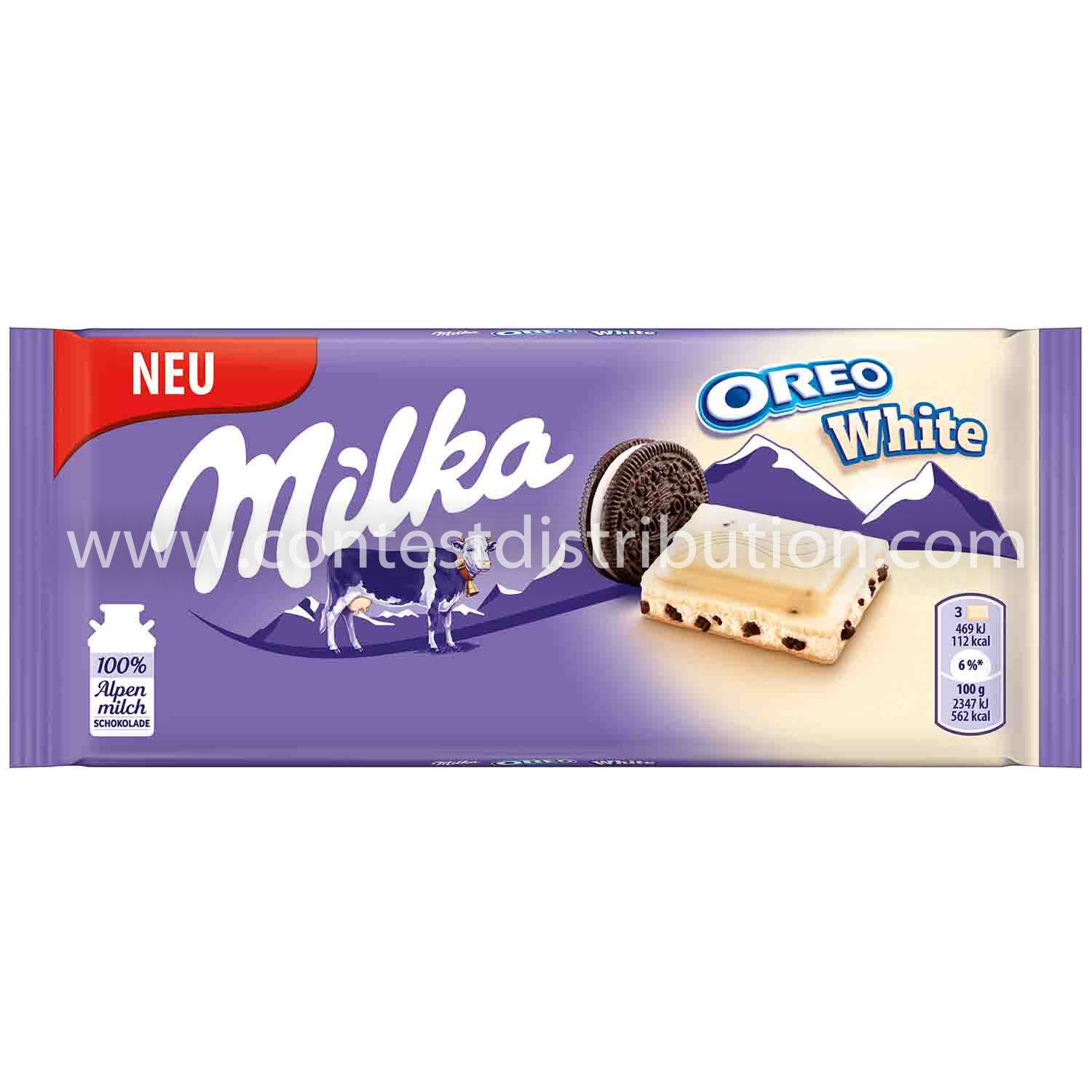 Milka Oreo White 100 G Contest Distrubution