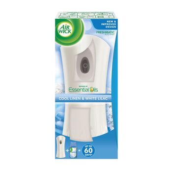 AIRWICK AIR FRESHENER FRESHMATIC COMPLETE DEVICE + REFILL COOL LINEN&LILIAC 250ML