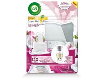 AIRWICK ELECTRICAL PLUG IN DIFFUSER AND REFILL SMOOTH SATIN&MOON LILY 19ML