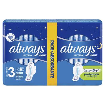 Always Duo Sanitary Pads Ultra Plus Night 12pcs