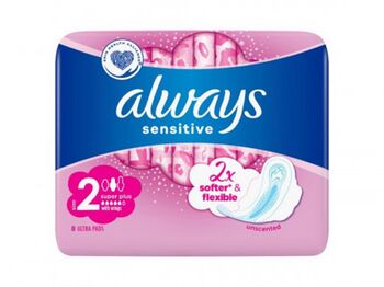 Always Sensitive Sanitary Pads Super Plus 8pcs