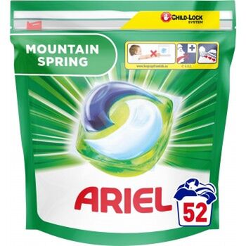 Ariel Detergent Pods Mountain Spring All In 1 52pcs