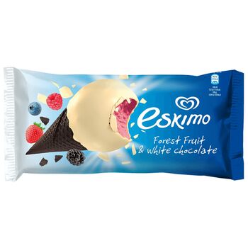 ESKIMO FOREST FRUITS & WHITE CHOCOLATE BALLCONE 125ML
