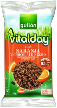 Gullon Tortitas Arroz Choco Negro y Naranja 137,2 g