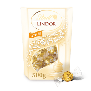 Lindor White Cornet 500G