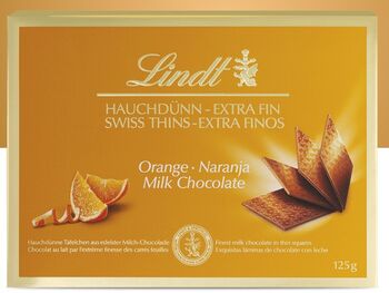Lindt Thins Orange 125 g