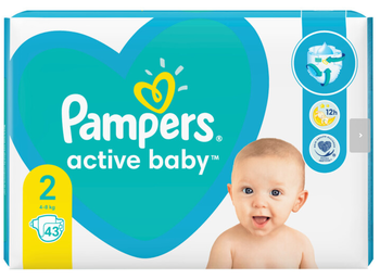 PAMPERS 2 ACT BABY 4-8KG CP(43)