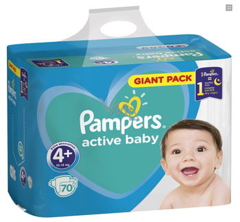 PAMPERS 4+ ACT BABY 10-15KG GP(70)